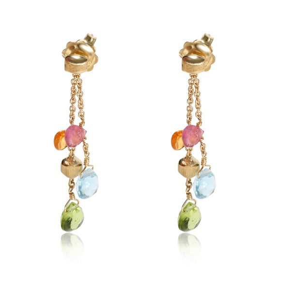 Marco Bicego Paradise Mix Gemstone Earrings in 18kt Yellow Gold - Picture 1 of 3